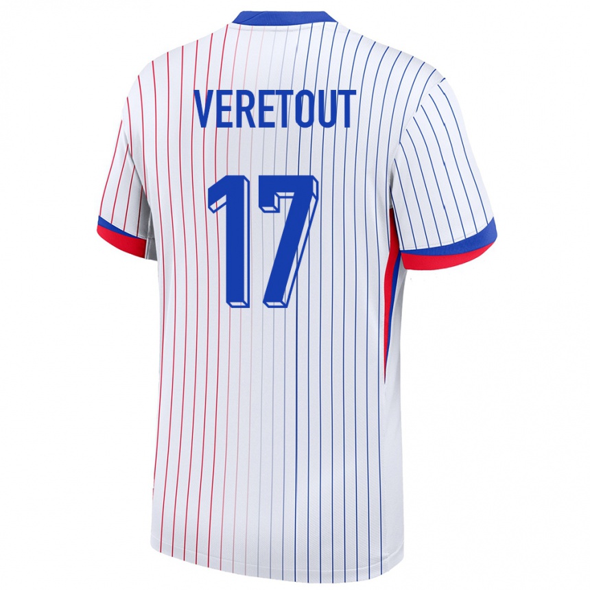 Hombre Fútbol Camiseta Francia Jordan Veretout #17 Blanco 2ª Equipación 24-26 México