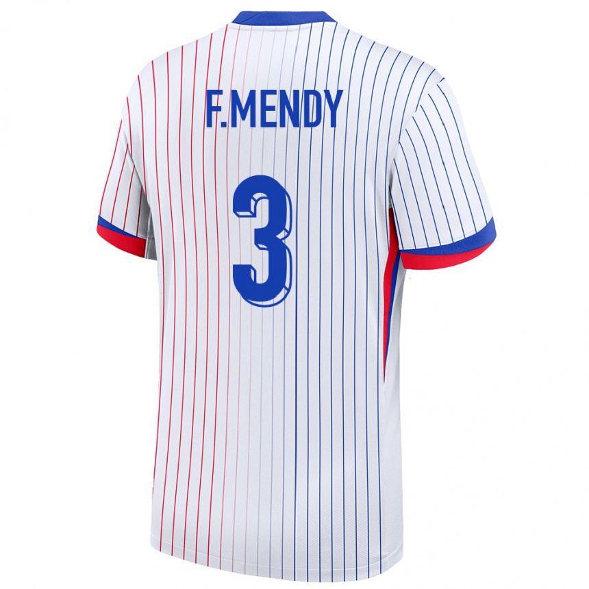 Hombre Fútbol Camiseta Francia Ferland Mendy #3 Blanco 2ª Equipación 24-26 México