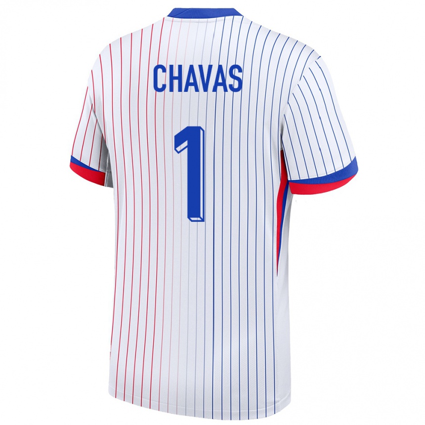 Hombre Fútbol Camiseta Francia Mylene Chavas #1 Blanco 2ª Equipación 24-26 México