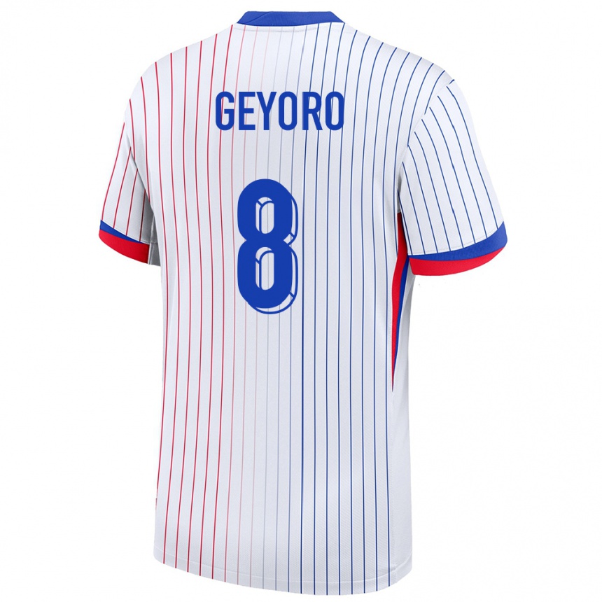 Hombre Fútbol Camiseta Francia Grace Geyoro #8 Blanco 2ª Equipación 24-26 México