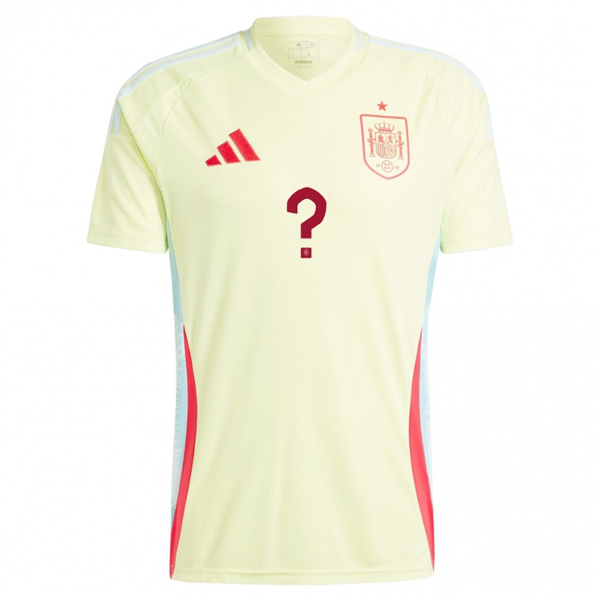 Hombre Fútbol Camiseta España Su Nombre #0 Amarillo 2ª Equipación 24-26 México