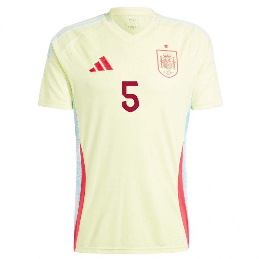 Hombre Fútbol Camiseta España Ivana Andres #5 Amarillo 2ª Equipación 24-26 México