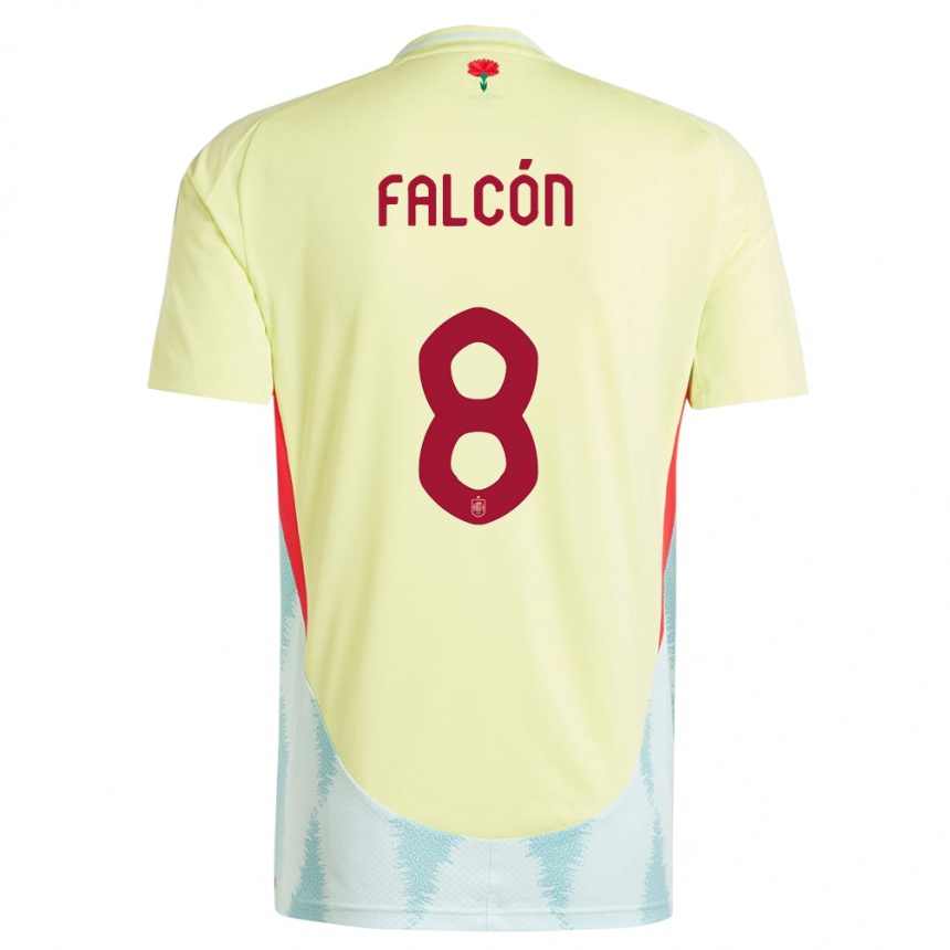 Hombre Fútbol Camiseta España Andrea Falcon #8 Amarillo 2ª Equipación 24-26 México