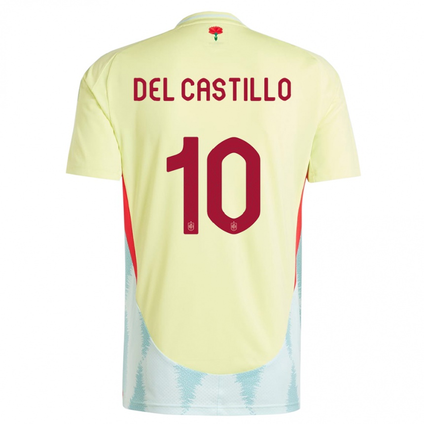 Hombre Fútbol Camiseta España Athenea Del Castillo #10 Amarillo 2ª Equipación 24-26 México