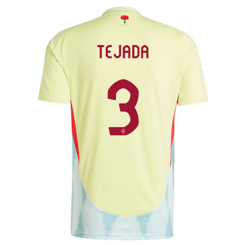 Hombre Fútbol Camiseta España Ana Tejada #3 Amarillo 2ª Equipación 24-26 México