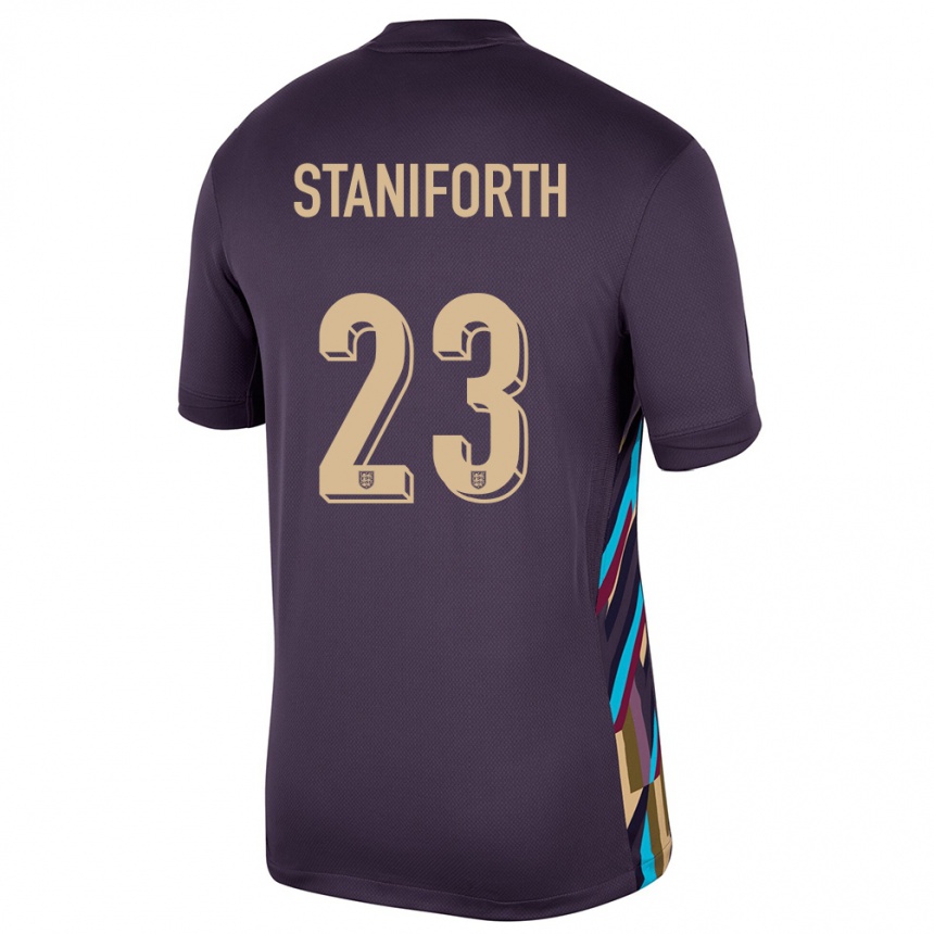 Hombre Fútbol Camiseta Inglaterra Lucy Staniforth #23 Pasa Oscura 2ª Equipación 24-26 México