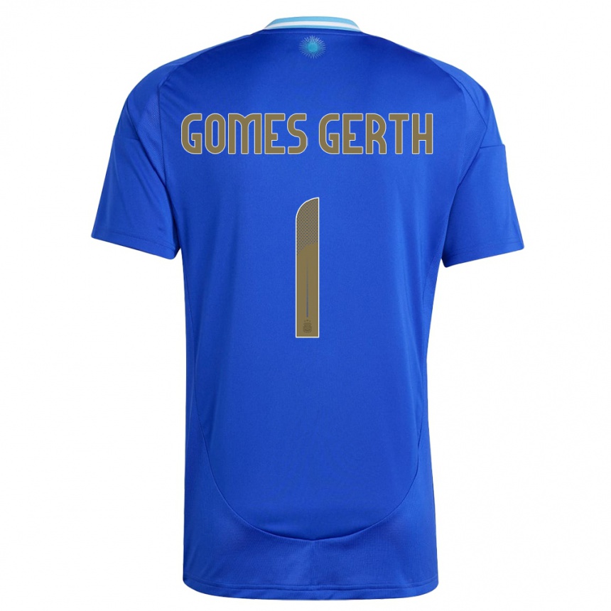 Hombre Fútbol Camiseta Argentina Federico Gomes Gerth #1 Azul 2ª Equipación 24-26 México