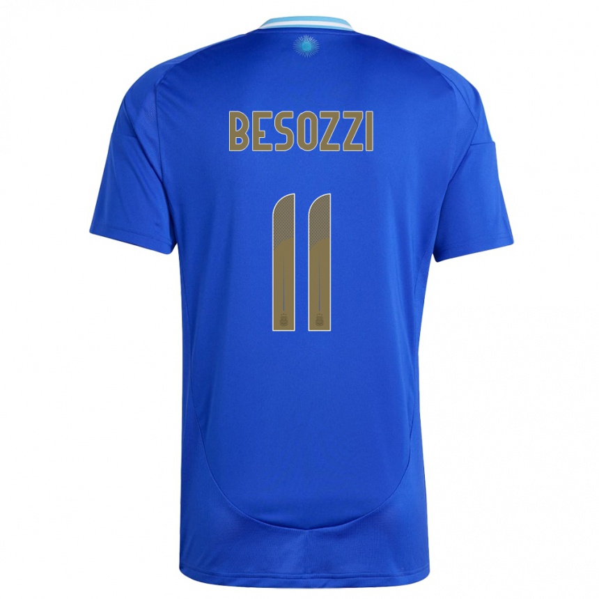 Hombre Fútbol Camiseta Argentina Lucas Besozzi #11 Azul 2ª Equipación 24-26 México