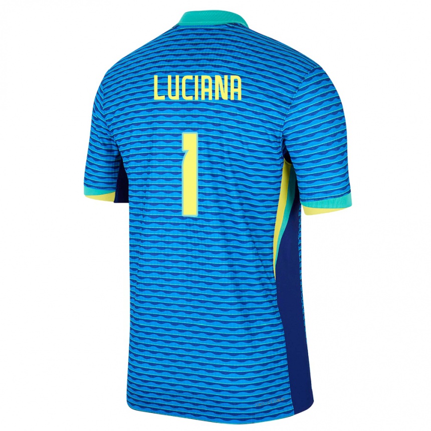 Hombre Fútbol Camiseta Brasil Luciana #1 Azul 2ª Equipación 24-26 México