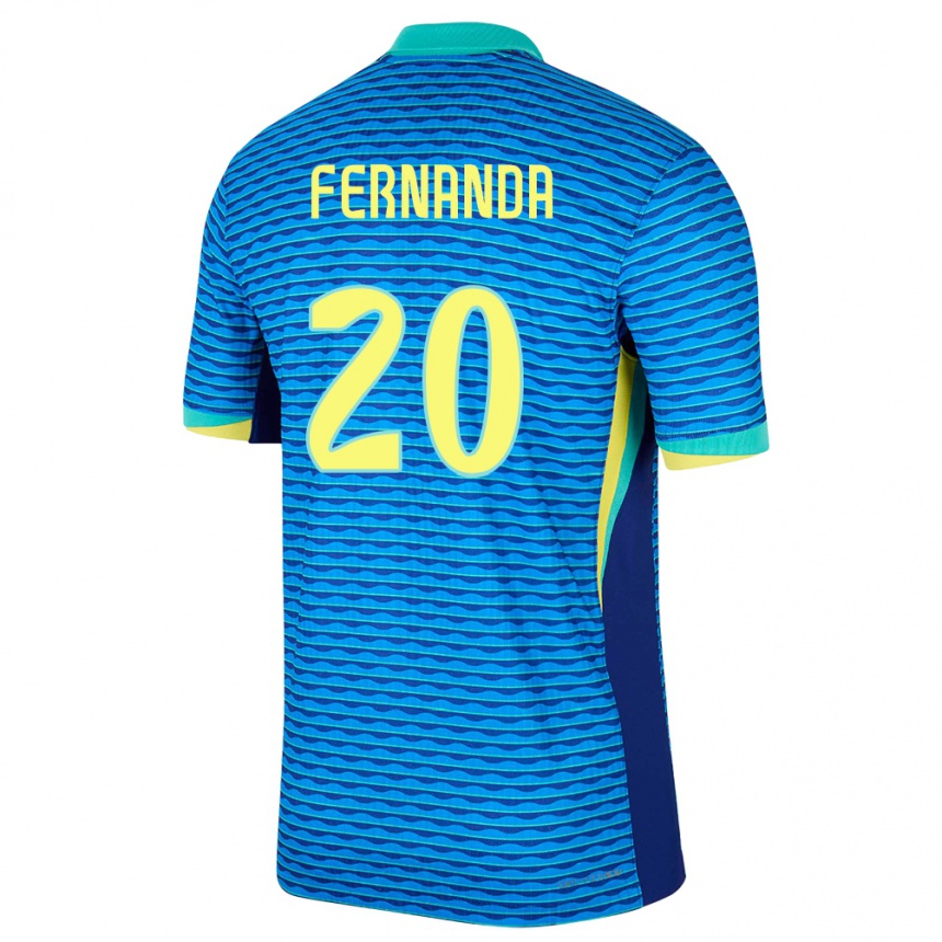 Hombre Fútbol Camiseta Brasil Fernanda Palermo #20 Azul 2ª Equipación 24-26 México