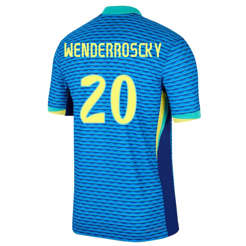 Hombre Fútbol Camiseta Brasil Arthur Wenderroscky #20 Azul 2ª Equipación 24-26 México