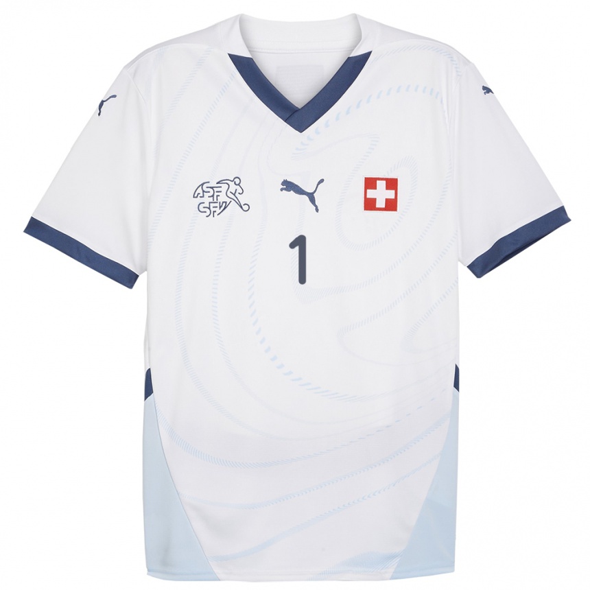 Hombre Fútbol Camiseta Suiza Tim Spycher #1 Blanco 2ª Equipación 24-26 México