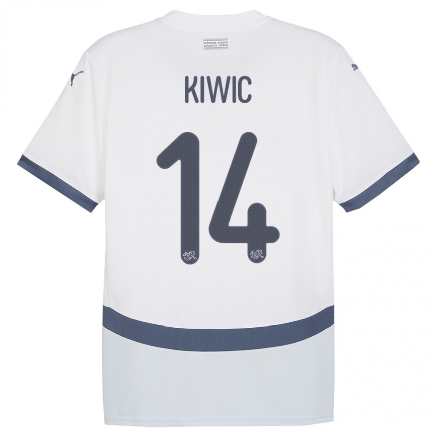 Hombre Fútbol Camiseta Suiza Rahel Kiwic #14 Blanco 2ª Equipación 24-26 México