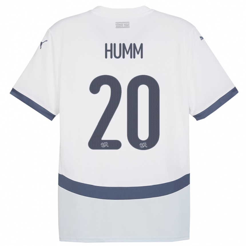 Hombre Fútbol Camiseta Suiza Fabienne Humm #20 Blanco 2ª Equipación 24-26 México