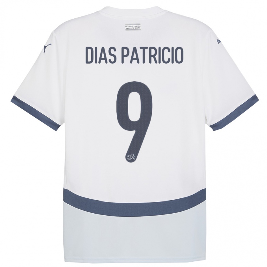 Hombre Fútbol Camiseta Suiza Alexandre Dias Patricio #9 Blanco 2ª Equipación 24-26 México
