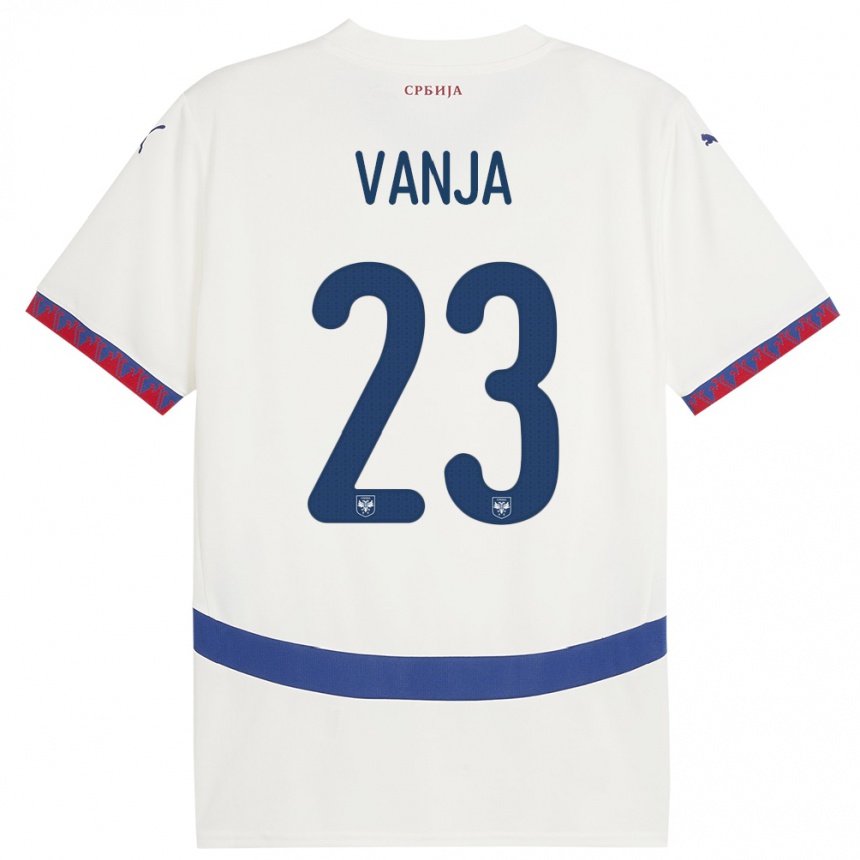Hombre Fútbol Camiseta Serbia Vanja Milinkovic-Savic #23 Blanco 2ª Equipación 24-26 México
