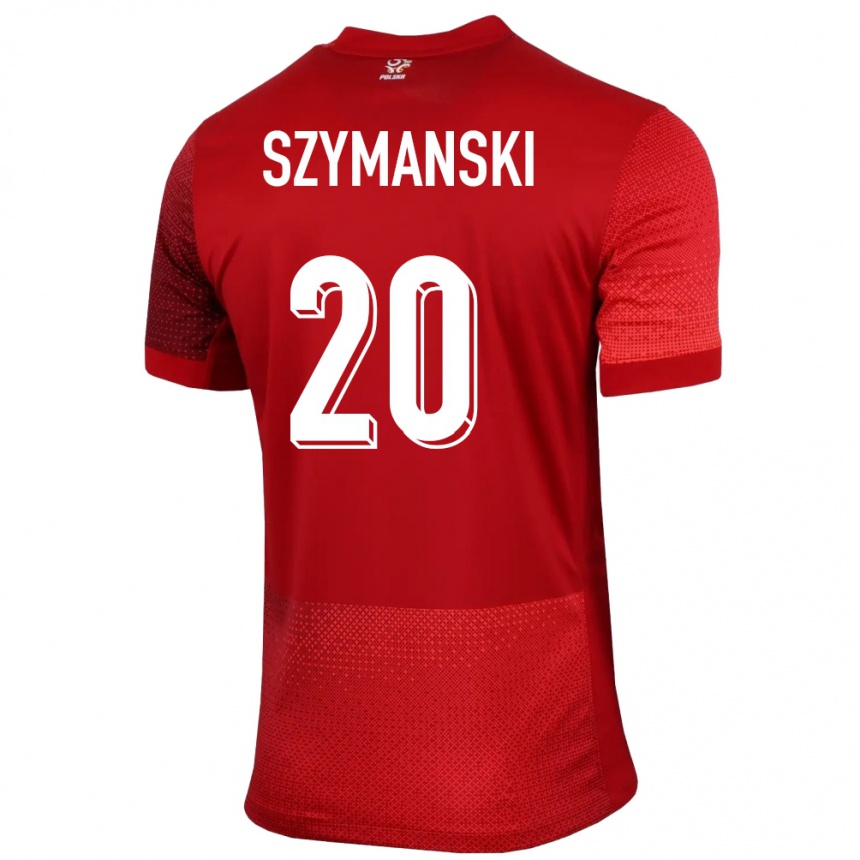 Hombre Fútbol Camiseta Polonia Sebastian Szymanski #20 Rojo 2ª Equipación 24-26 México