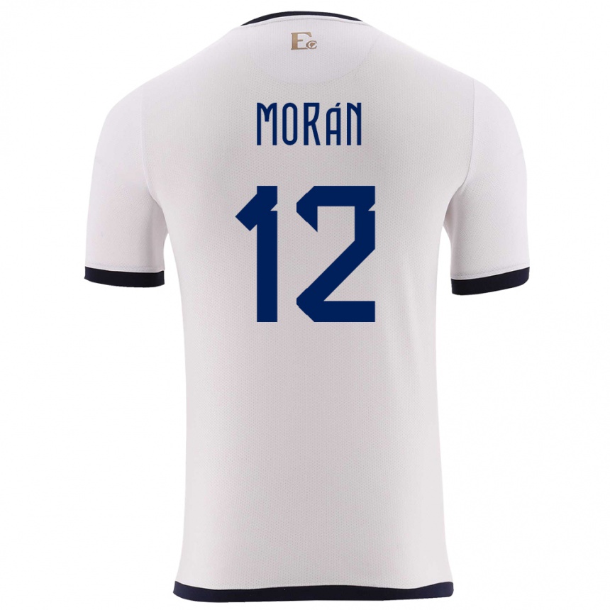 Hombre Fútbol Camiseta Ecuador Andrea Moran #12 Blanco 2ª Equipación 24-26 México