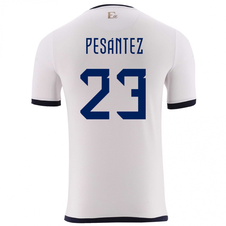 Hombre Fútbol Camiseta Ecuador Danna Pesantez #23 Blanco 2ª Equipación 24-26 México