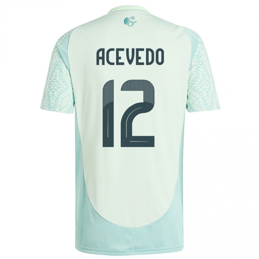 Hombre Fútbol Camiseta México Carlos Acevedo #12 Lino Verde 2ª Equipación 24-26 México