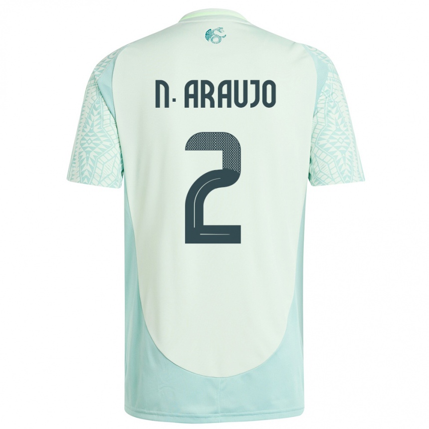 Hombre Fútbol Camiseta México Nestor Araujo #2 Lino Verde 2ª Equipación 24-26 México