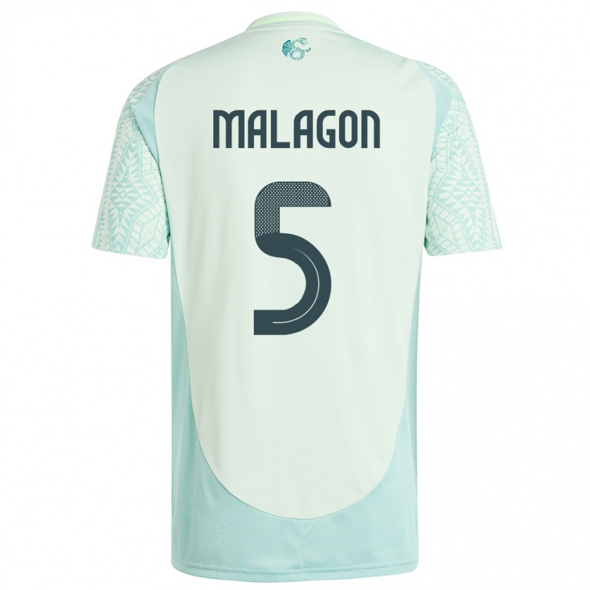 Hombre Fútbol Camiseta México Luis Malagon #5 Lino Verde 2ª Equipación 24-26 México