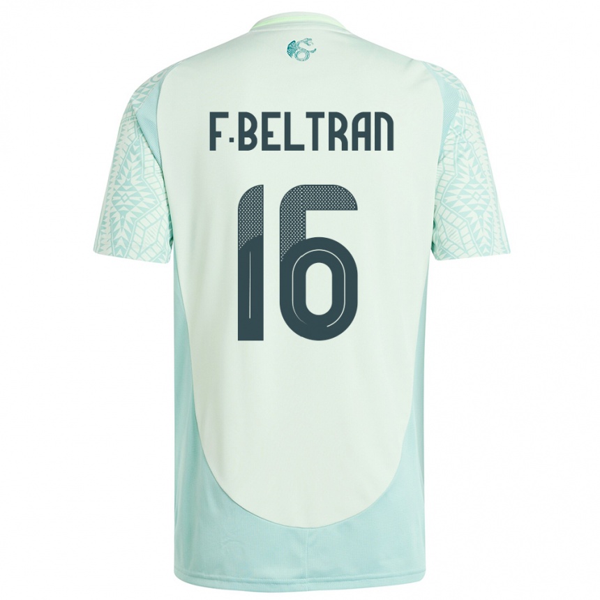 Hombre Fútbol Camiseta México Fernando Beltran #16 Lino Verde 2ª Equipación 24-26 México