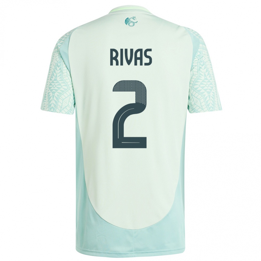 Hombre Fútbol Camiseta México Jesus Rivas #2 Lino Verde 2ª Equipación 24-26 México