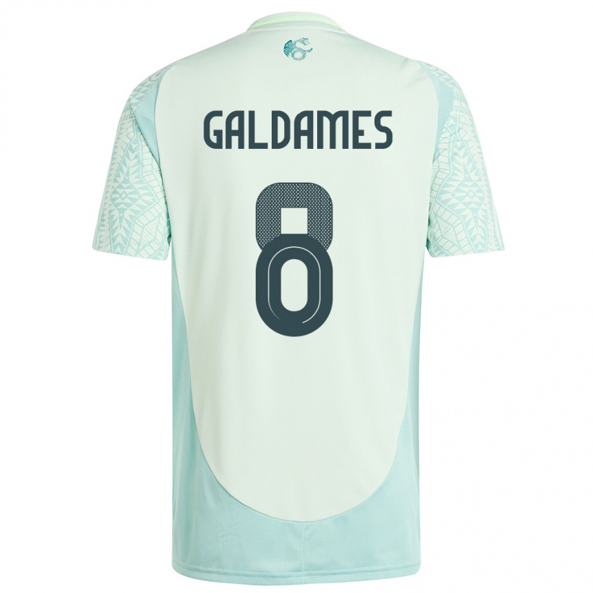 Hombre Fútbol Camiseta México Benjamin Galdames #8 Lino Verde 2ª Equipación 24-26 México