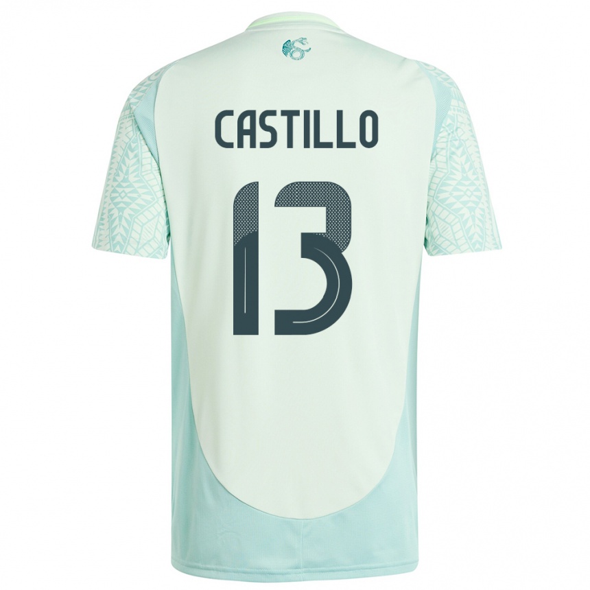 Hombre Fútbol Camiseta México Jose Castillo #13 Lino Verde 2ª Equipación 24-26 México