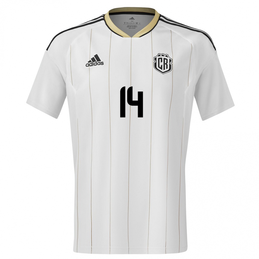 Hombre Fútbol Camiseta Costa Rica Priscila Chinchilla #14 Blanco 2ª Equipación 24-26 México