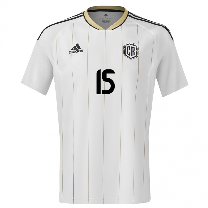 Hombre Fútbol Camiseta Costa Rica Jostin Telleria #15 Blanco 2ª Equipación 24-26 México