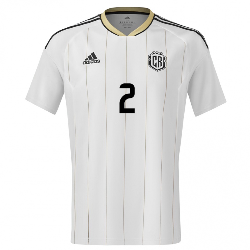 Hombre Fútbol Camiseta Costa Rica Gabriela Guillen #2 Blanco 2ª Equipación 24-26 México