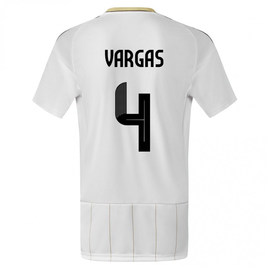 Hombre Fútbol Camiseta Costa Rica Juan Pablo Vargas #4 Blanco 2ª Equipación 24-26 México