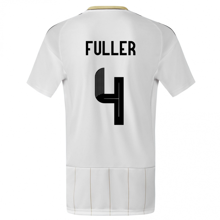 Hombre Fútbol Camiseta Costa Rica Keysher Fuller #4 Blanco 2ª Equipación 24-26 México