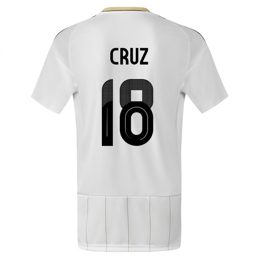 Hombre Fútbol Camiseta Costa Rica Aaron Cruz #18 Blanco 2ª Equipación 24-26 México