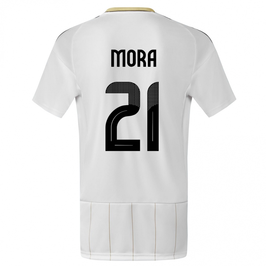 Hombre Fútbol Camiseta Costa Rica Carlos Mora #21 Blanco 2ª Equipación 24-26 México