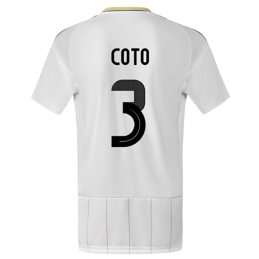 Hombre Fútbol Camiseta Costa Rica Maria Coto #3 Blanco 2ª Equipación 24-26 México