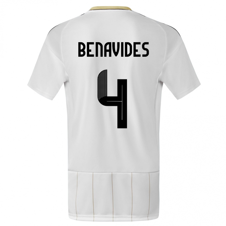Hombre Fútbol Camiseta Costa Rica Mariana Benavides #4 Blanco 2ª Equipación 24-26 México