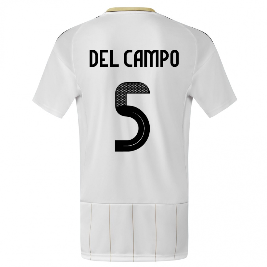 Hombre Fútbol Camiseta Costa Rica Valeria Del Campo #5 Blanco 2ª Equipación 24-26 México