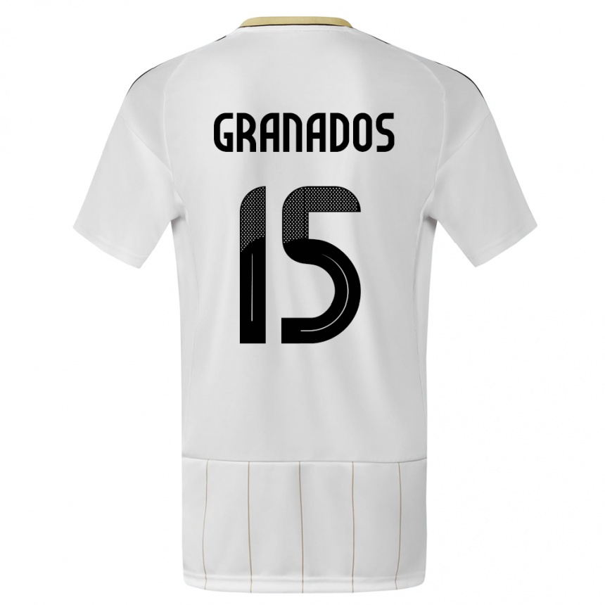 Hombre Fútbol Camiseta Costa Rica Cristin Granados #15 Blanco 2ª Equipación 24-26 México