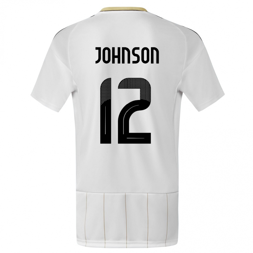 Hombre Fútbol Camiseta Costa Rica Shawn Johnson #12 Blanco 2ª Equipación 24-26 México