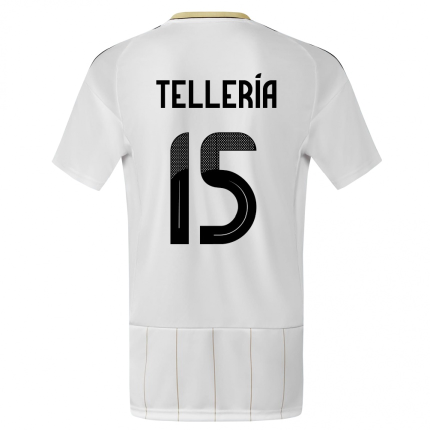 Hombre Fútbol Camiseta Costa Rica Jostin Telleria #15 Blanco 2ª Equipación 24-26 México