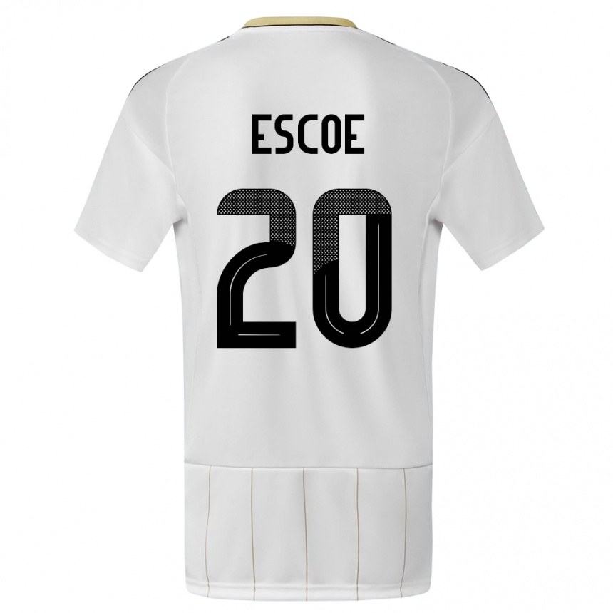 Hombre Fútbol Camiseta Costa Rica Enyel Escoe #20 Blanco 2ª Equipación 24-26 México
