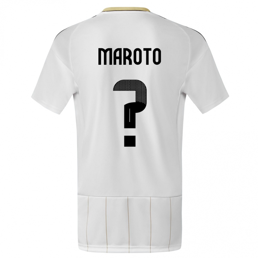 Hombre Fútbol Camiseta Costa Rica Victor Maroto #0 Blanco 2ª Equipación 24-26 México