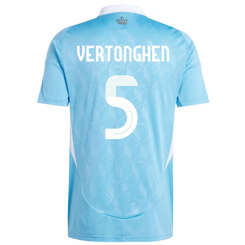 Hombre Fútbol Camiseta Bélgica Jan Vertonghen #5 Azul 2ª Equipación 24-26 México