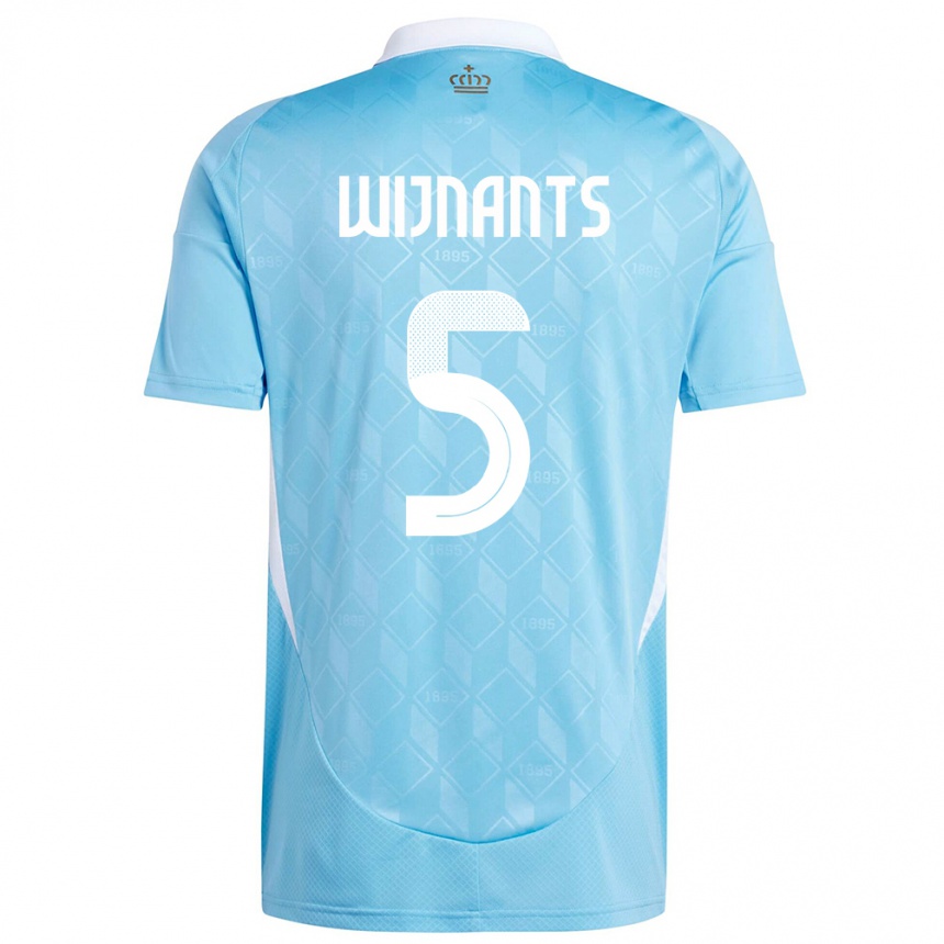 Hombre Fútbol Camiseta Bélgica Sarah Wijnants #5 Azul 2ª Equipación 24-26 México