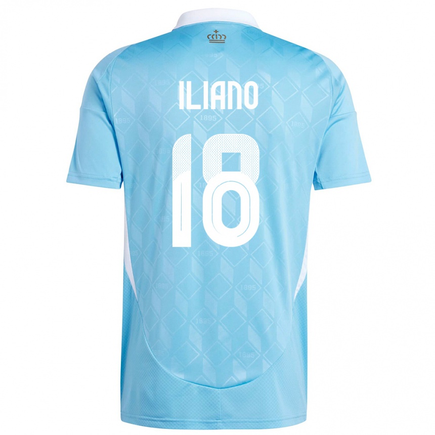 Hombre Fútbol Camiseta Bélgica Isabelle Iliano #18 Azul 2ª Equipación 24-26 México