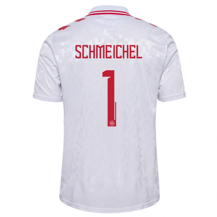 Hombre Fútbol Camiseta Dinamarca Kasper Schmeichel #1 Blanco 2ª Equipación 24-26 México