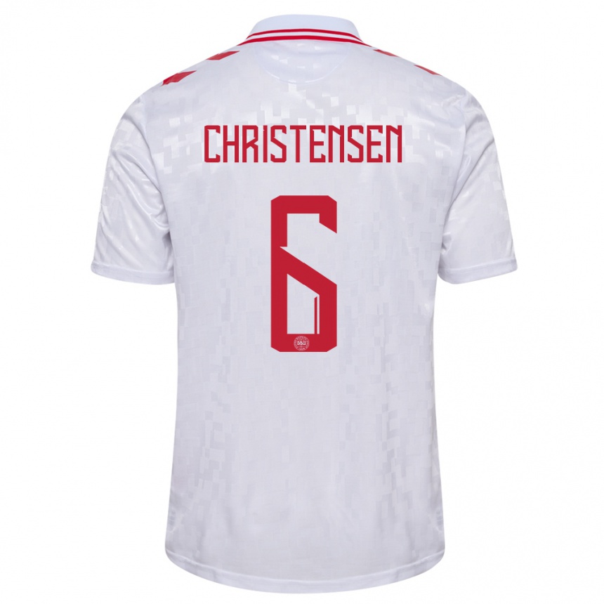 Hombre Fútbol Camiseta Dinamarca Andreas Christensen #6 Blanco 2ª Equipación 24-26 México